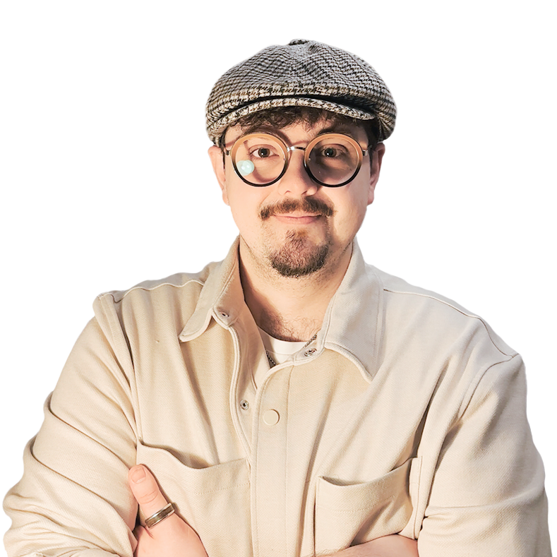 Portrait von Julius Brettinger, Branding- und Webdesigner aus Leverkusen, mit freundlichem Blick in die Kamera